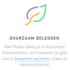 Duurzaam beleggen op Peaks.com maart 2020
